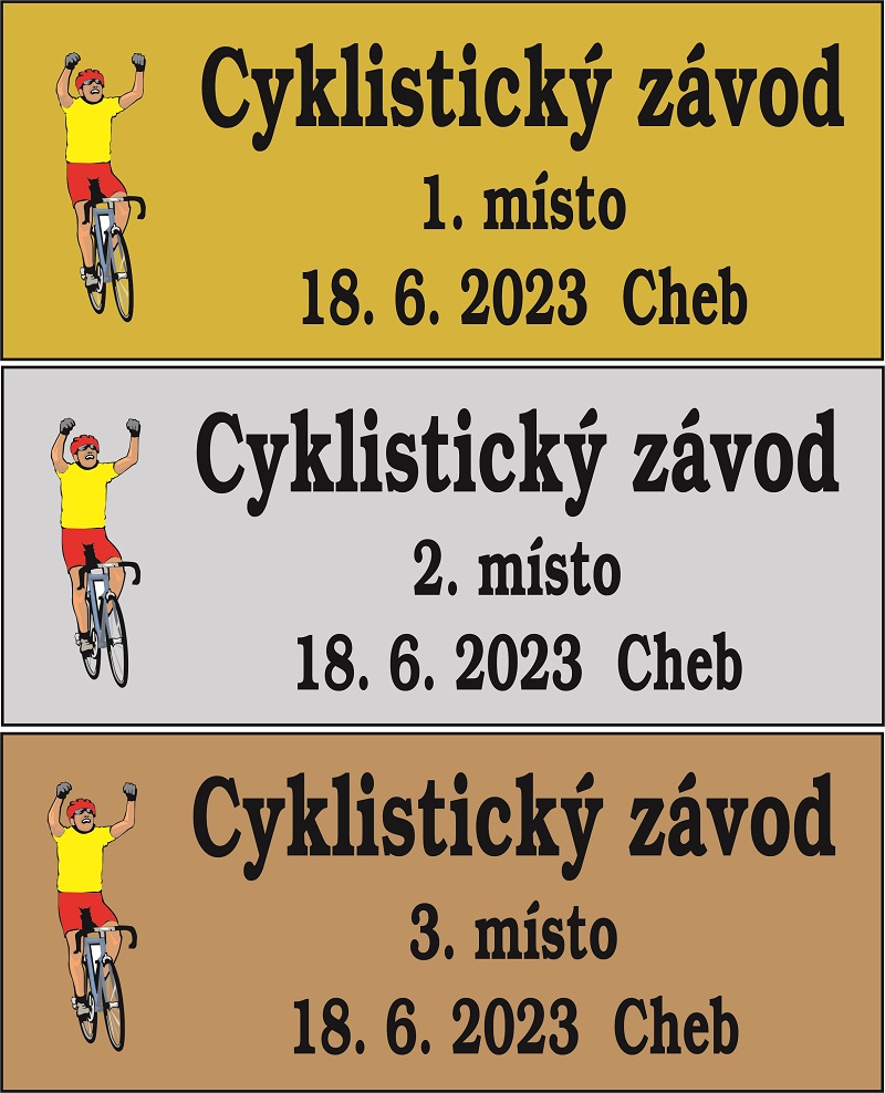 Cyklista poháry s logem 380-L241 - zvìtšit obrázek